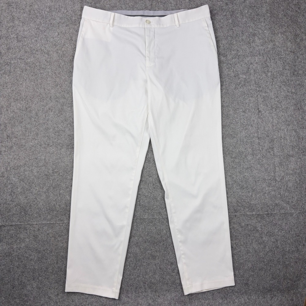 Nike Golf Pants Mens 35x30 White Dri-Fit Modern Fit Chino Trousers Performance